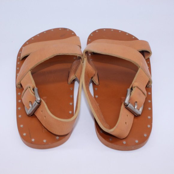 Michael Kors Khaki Leather Sandals Size US 11 M - new with defect - Picture 2 of 12